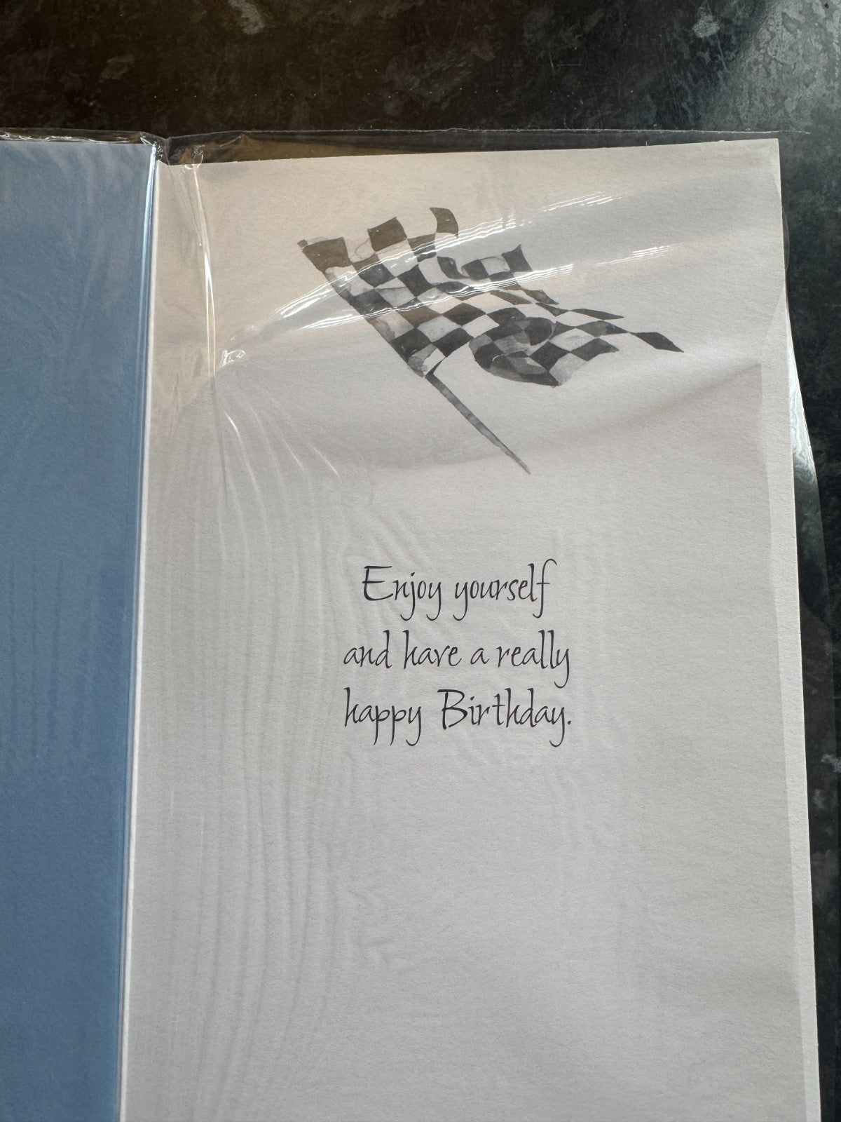 Formula 1 Birthday Card For A Very Good Friend F1 Race Car Embossed Med 13x23cm