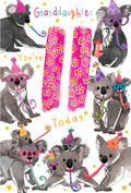 Granddaughter 11th Birthday Card Age 11 Koala 9" x 6" Lovely Verse