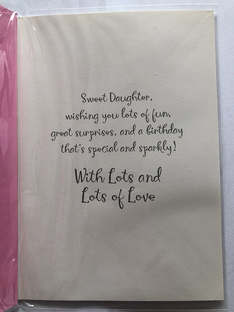Daughter Happy Birthday Card Princess Carriage Castle Unicornerse
