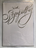 With Sympathy Condolence Card Silver Foil