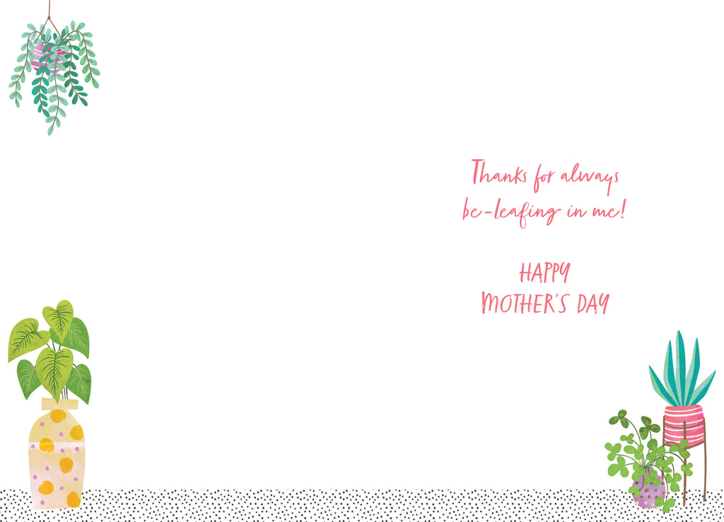 You Helped Me Grow Open Happy Mother's Day Card Lovely Verse