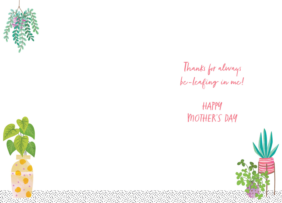 You Helped Me Grow Open Happy Mother's Day Card Lovely Verse