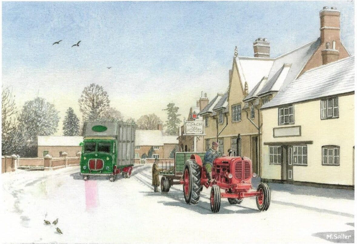 Nostalgic Traditional Tractors  Landrover Canal Christmas Card 28 Designs