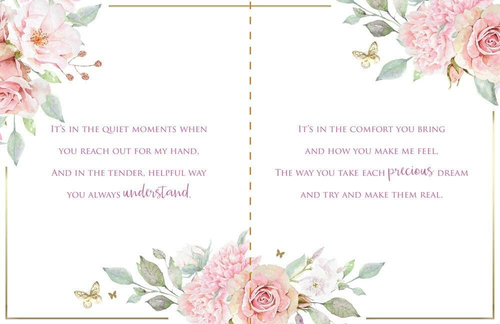 One I Love Birthday Card 6 Verse Booklet Large Luxury Floral Happy Lovely Verse