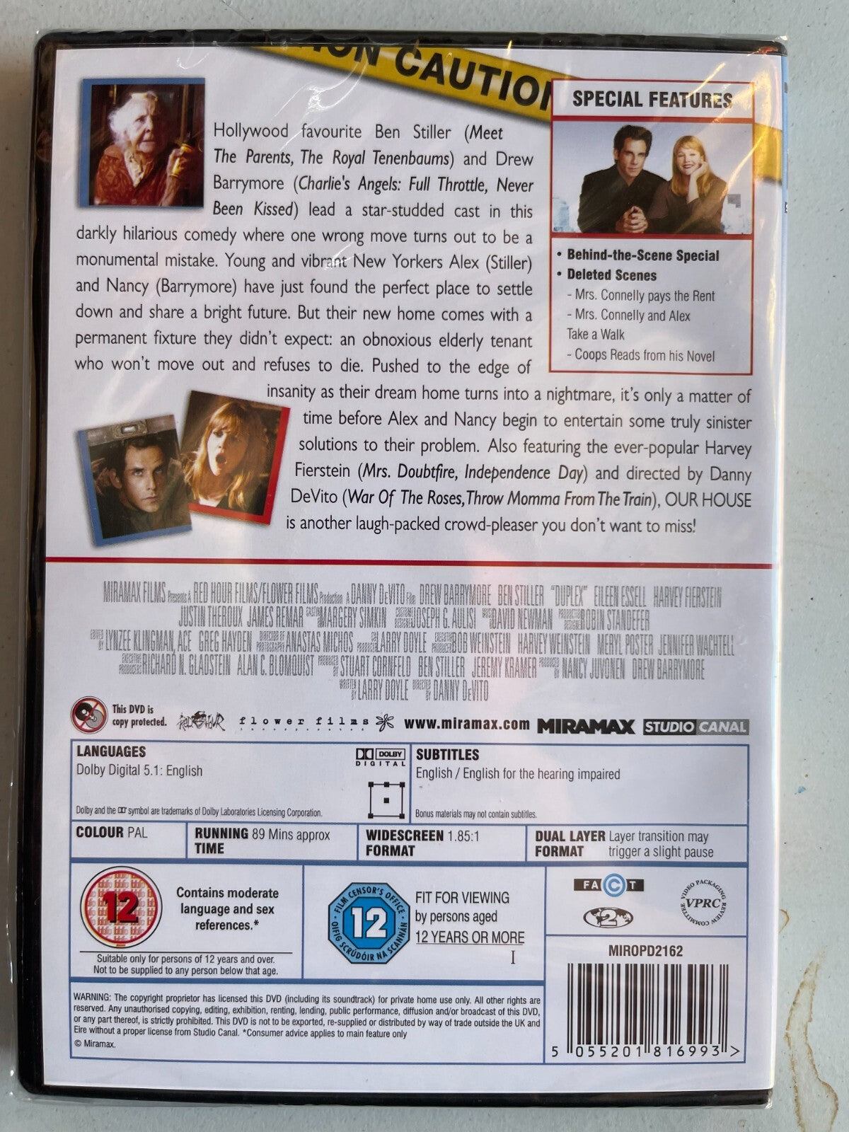 Our House DVD (2011) Ben Stiller, Drew Barrymore DeVito (DIR) New & Sealed