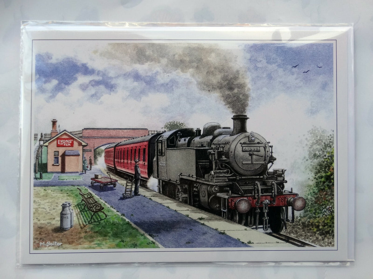 The Age Of Steam Card Train Steam Engine Design Open Blank Birthday Christmas