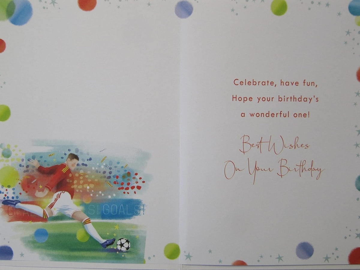 Birthday Card For Daddy 13x19cm Football Design With Verse Inside