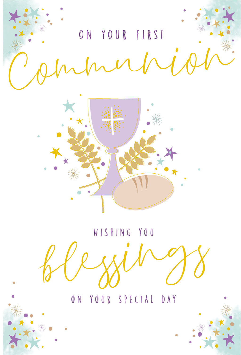 First Holy Communion Card Blessings On Your Special Day Lovely Verse