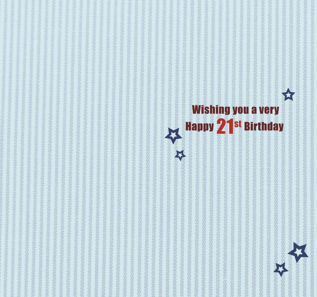 21st Happy Birthday Card Wishing You A Great Birthday Congratulations 21 Rosette