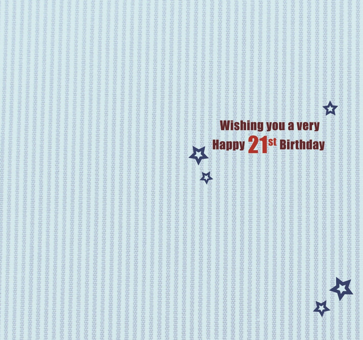 21st Happy Birthday Card Wishing You A Great Birthday Congratulations 21 Rosette