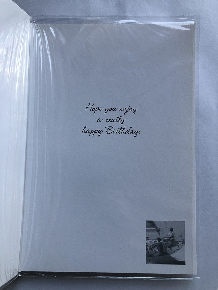 Friend Happy Birthday Card Special Sailing Boat Lighthouse