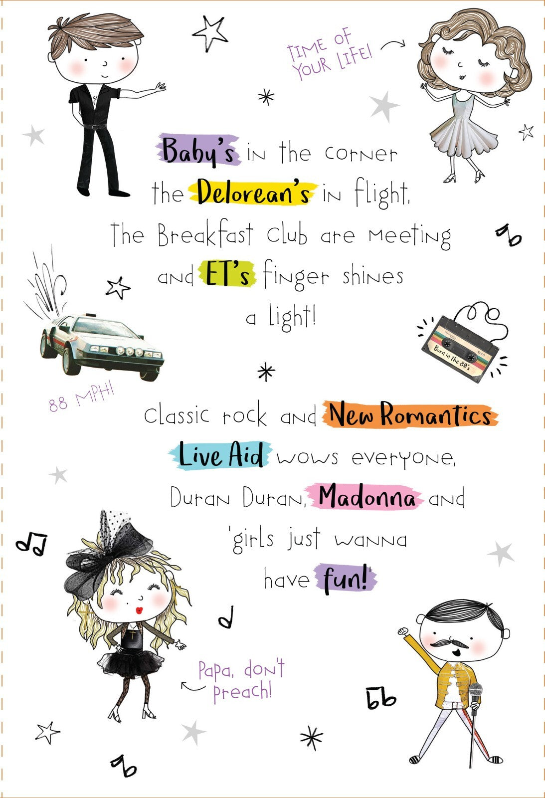 Someone Born In The 80's Happy Birthday Card A Decade To Remember 1980's