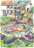 Birthday Card Beware Builder At Work Funny Humour Happy Birthday