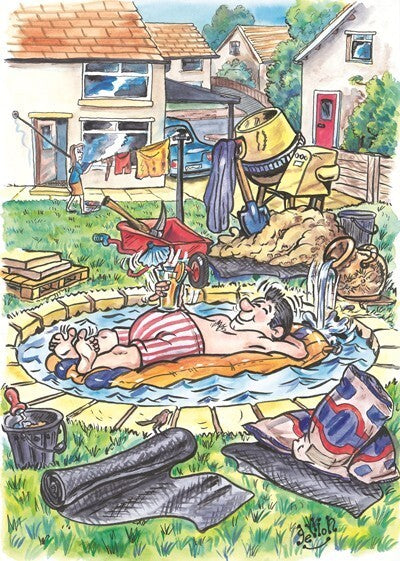 Birthday Card Beware Builder At Work Funny Humour Happy Birthday