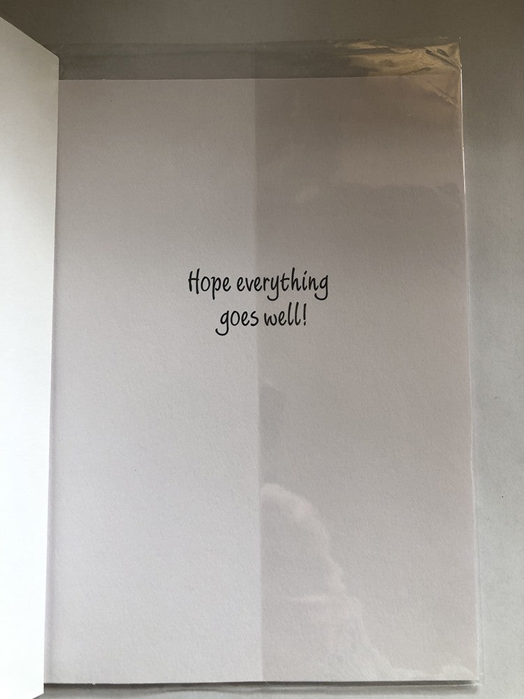 Good Luck Best Wishes Card Just To Say Champagne Streamers Stars