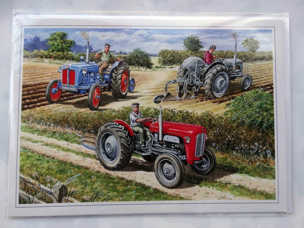 Nostalgic Tractors Planes Land Rover Canal Open Blank Birthday  Card 75 Designs
