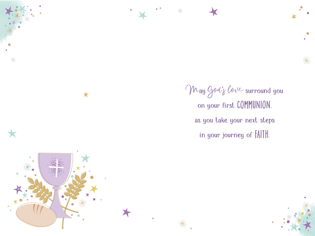First Holy Communion Card Blessings On Your Special Day Lovely Verse