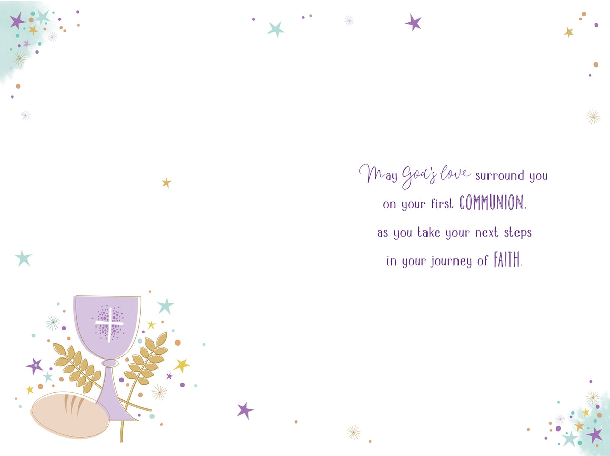 First Holy Communion Card Blessings On Your Special Day Lovely Verse