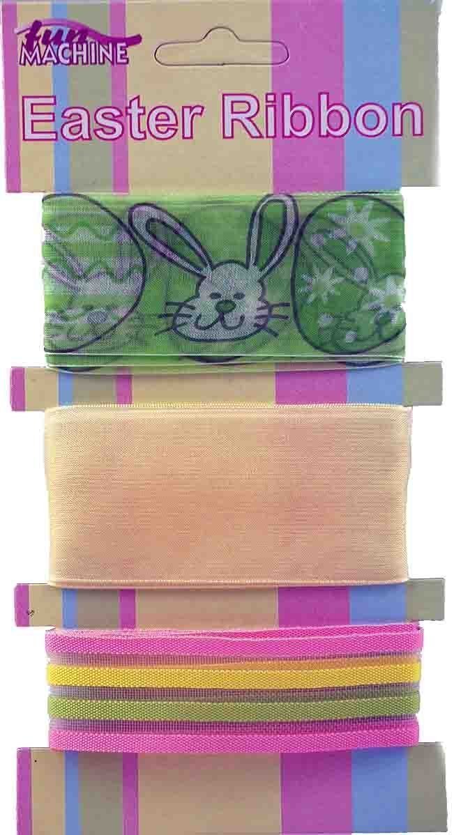 Easter Bonnet Ribbon 3 x Ribbons  Decorating Crafts  Gift Present New Carded
