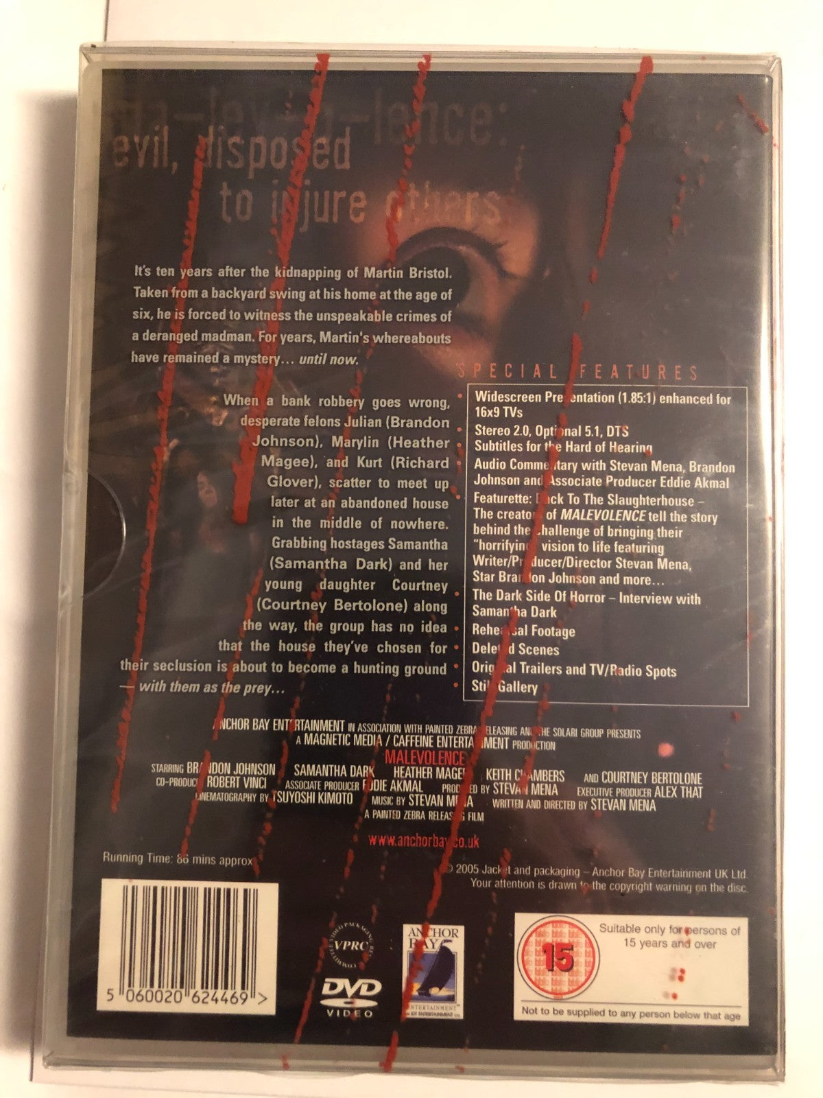 Malevolence (2005) Samantha Dark Mena DVD Region 2 New & Sealed