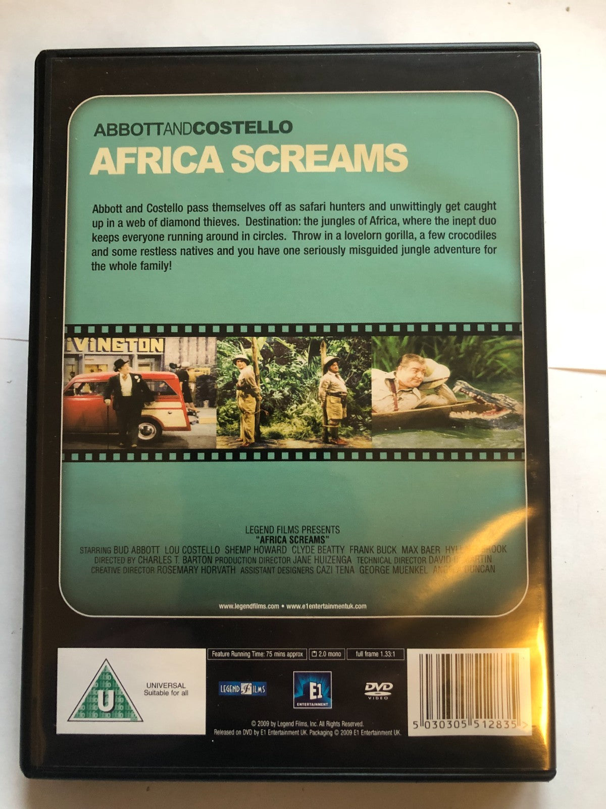 Abbott and Costello Africa Screams (2009) Bud Abbott Barton DVD Region 2 - New