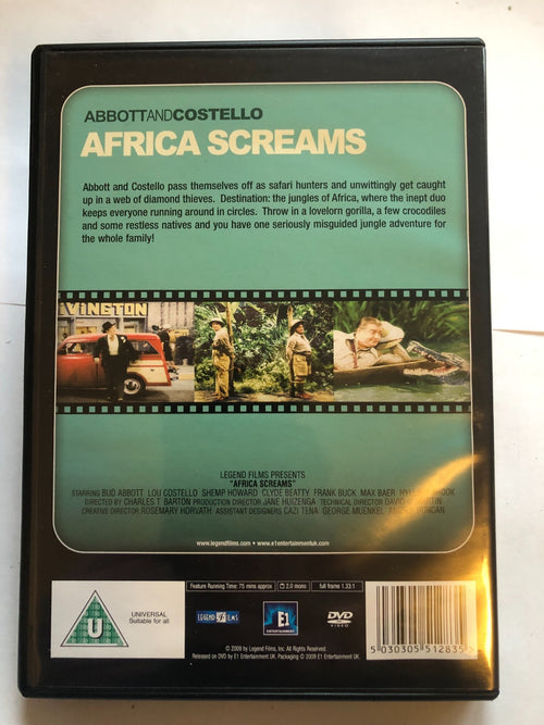Abbott and Costello Africa Screams (2009) Bud Abbott Barton DVD Region 2 - New