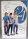 Happy 21st Birthday Son Friends & Beers 21 Card