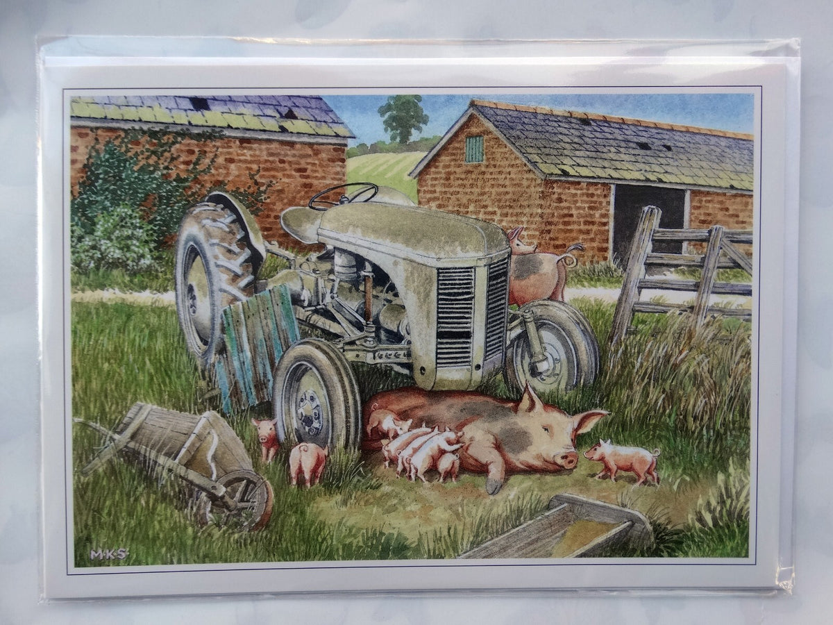 Nostalgic Tractors Planes Land Rover Canal Open Blank Birthday  Card 75 Designs