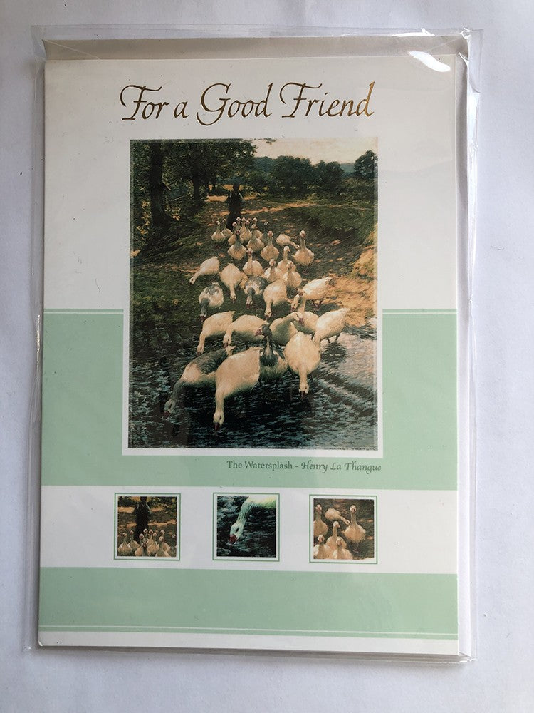 Friend Happy Birthday Card Good Geese Goose At Waterside Watersplash