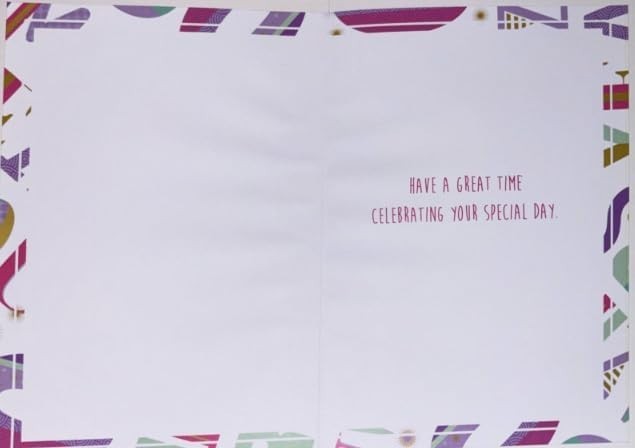 80th Birthday Card 13cm x 19cm  Bold Design Printed Verse Colour Insert