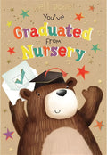 Nursery Graduation Card Well Done You've Graduated Pre-School Bear Design