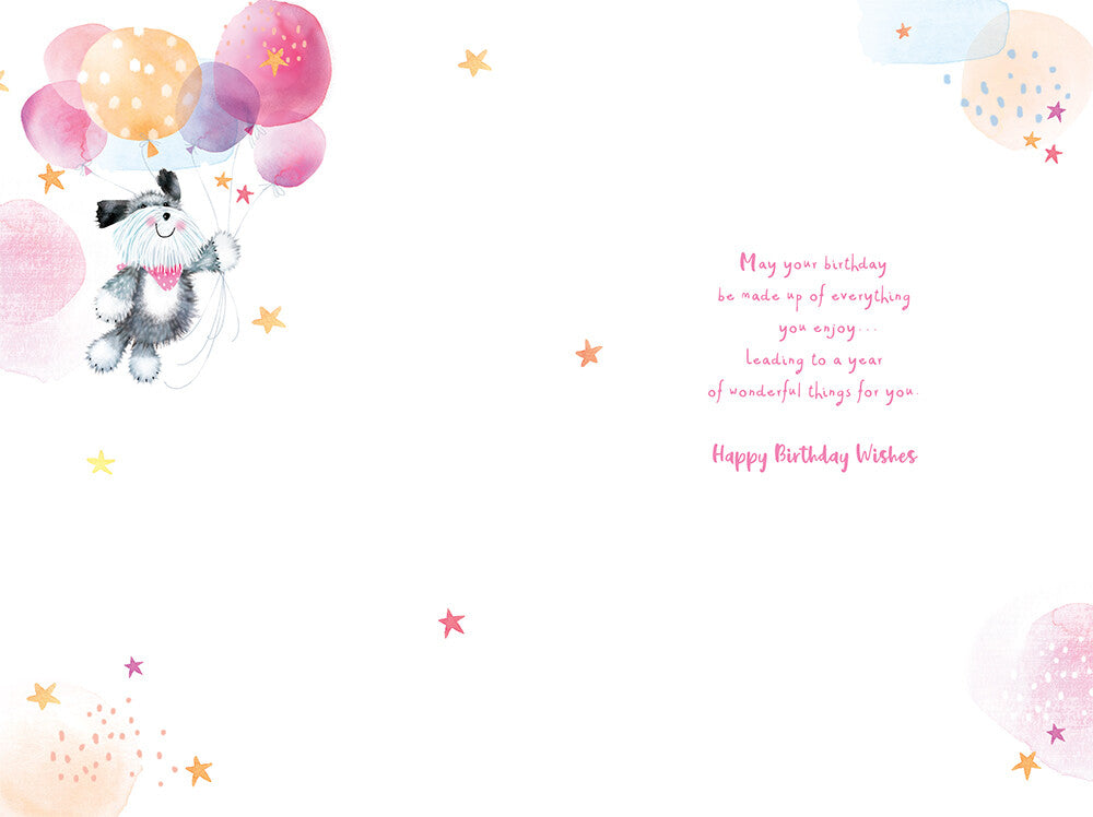 Great Granddaughter Birthday Card Let The Birthday Adventures Begin Cute Dog