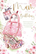 Birthday Card for Mum  Fashion & Floral Design  15x23cm with Insert