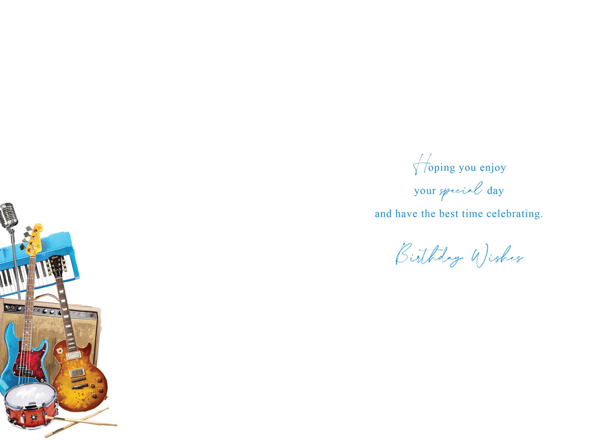 Happy 16th Birthday Card Male Foil Finish 8" x 6" Lovely Verse