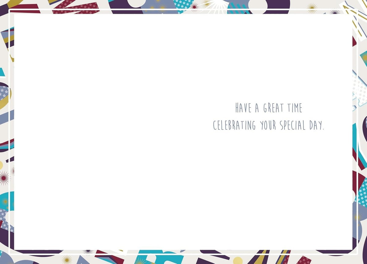 80th Birthday Card 13cm x 19cm Bold Typography Design Verse Inside