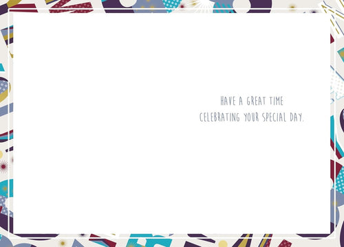 80th Birthday Card 13cm x 19cm Bold Typography Design Verse Inside