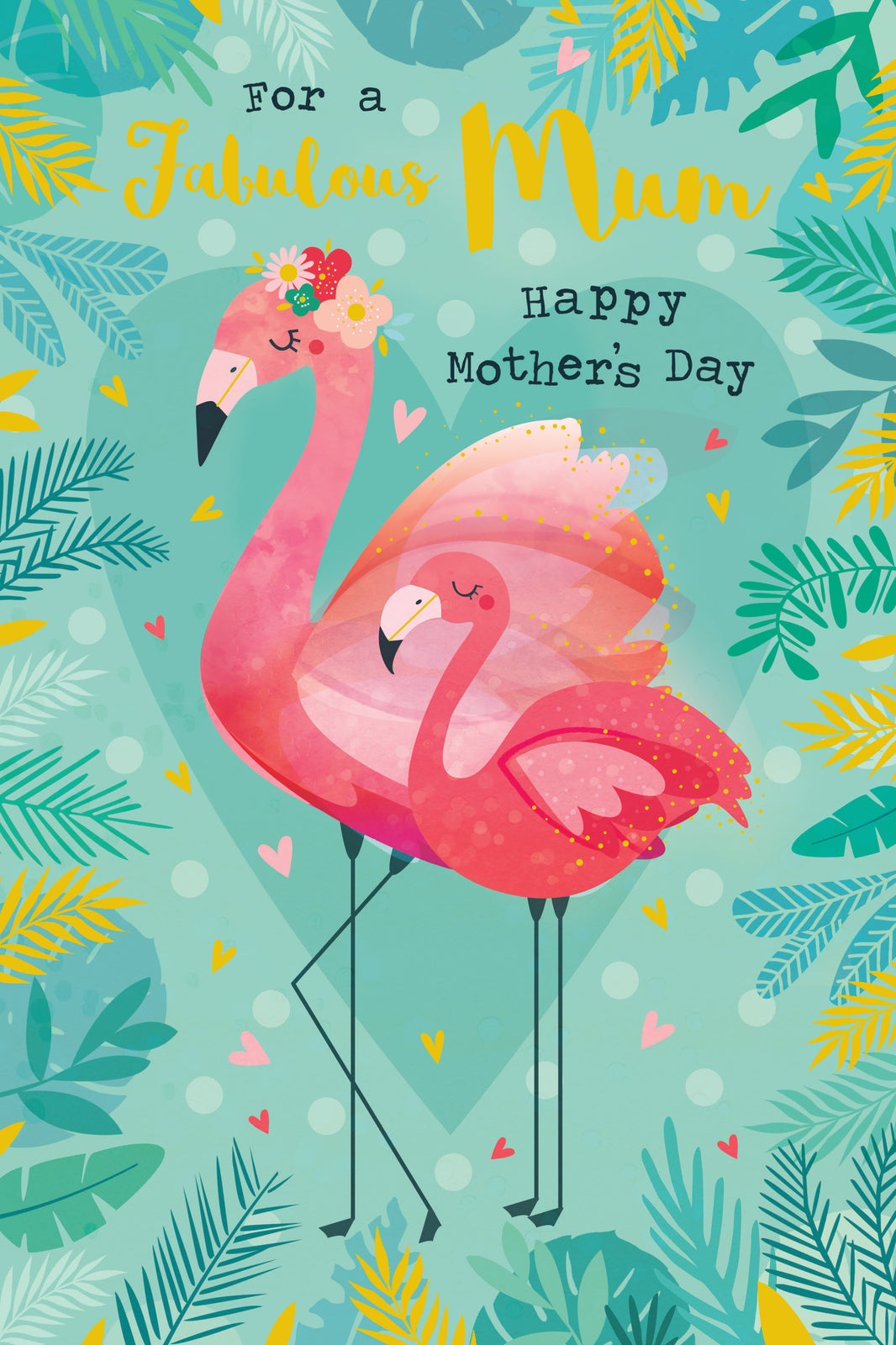 For A Fabulous Mum Flamingo Happy Mother's Day Card Lovely Verse