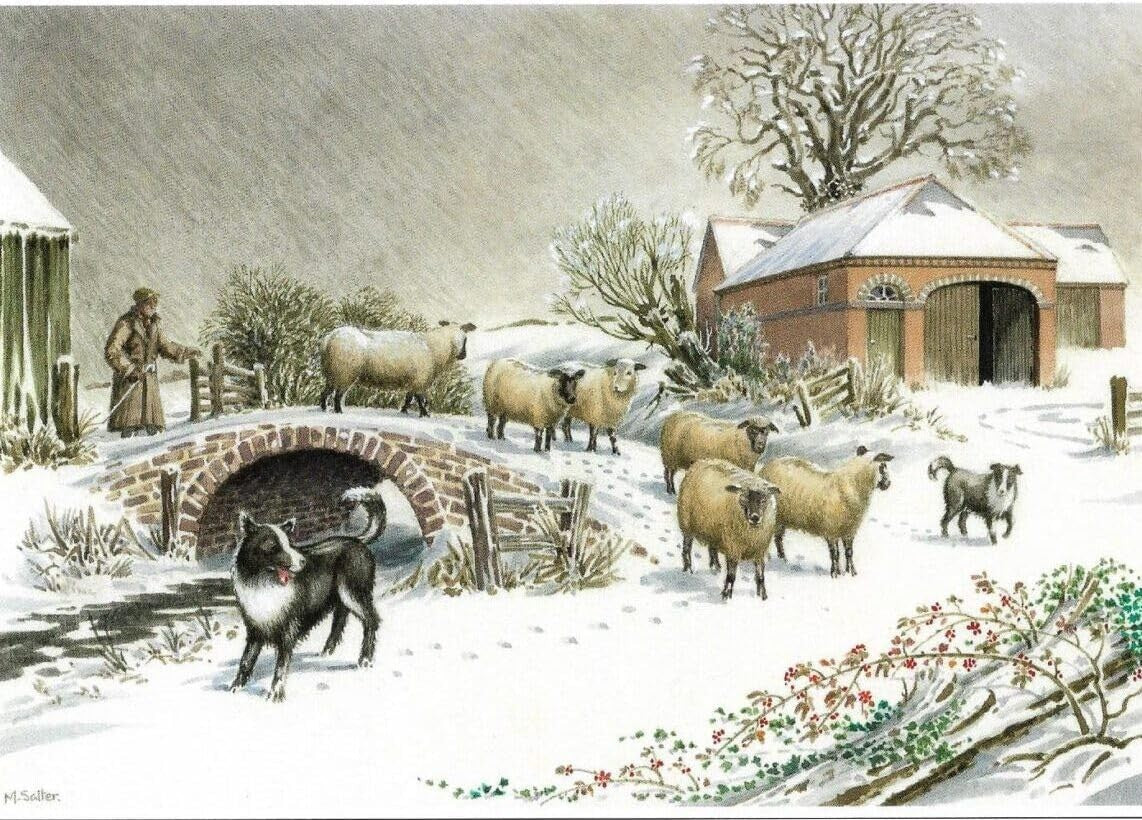 Nostalgic Traditional Tractors  Landrover Canal Christmas Card 28 Designs