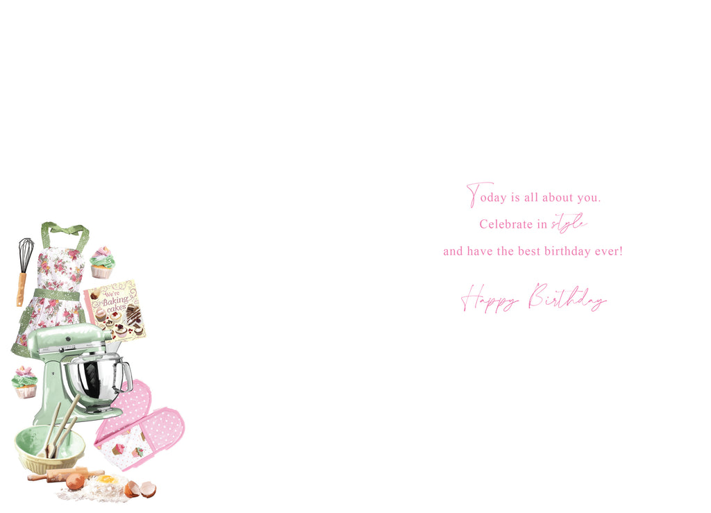 Happy 60th Birthday Card Female Foil Finish 8" x 6" Lovely Verse
