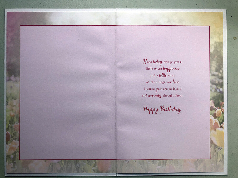 Sister In Law Birthday Card Tulips For A Special Sentiments Happy Lovely Verse