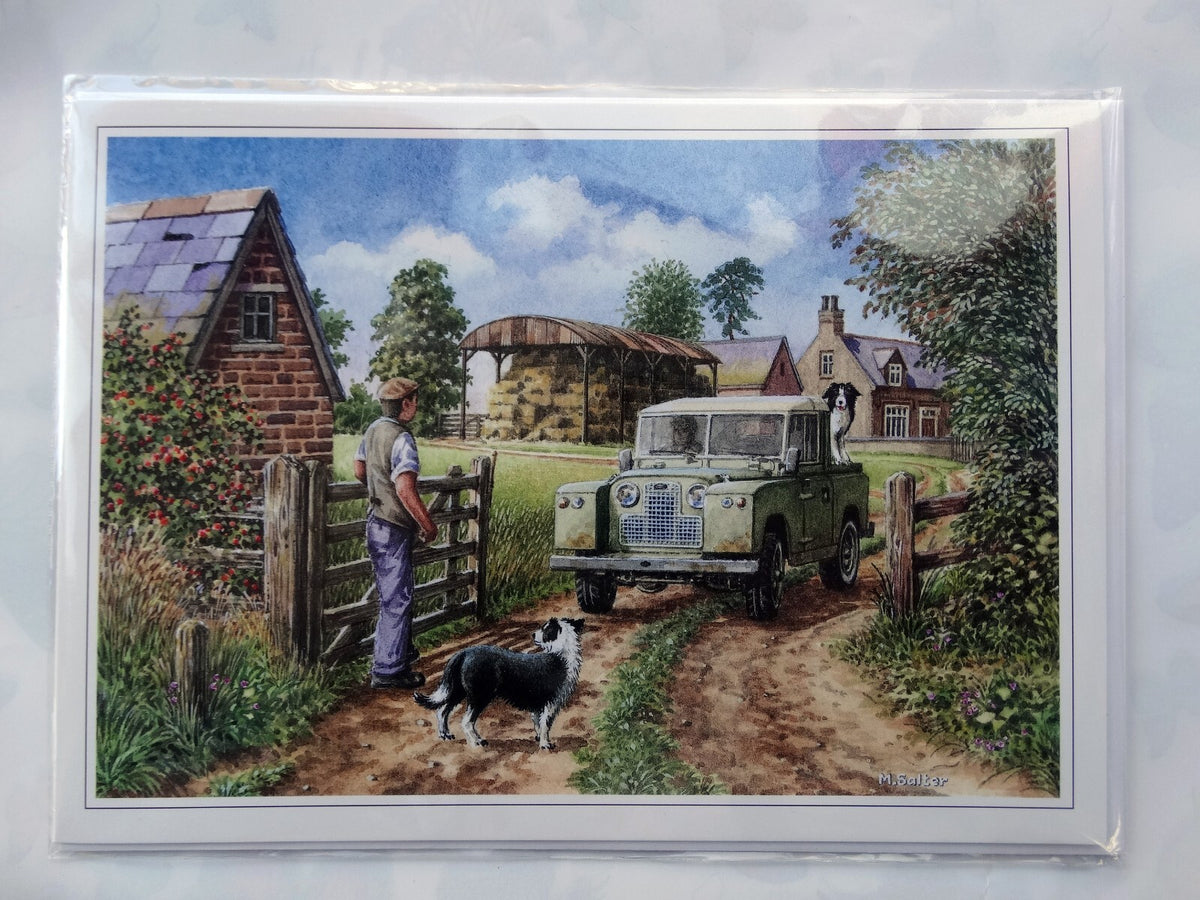 Nostalgic Tractors Planes Land Rover Canal Open Blank Birthday  Card 75 Designs