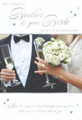 Brother Bride Wedding Card On Your Day Modern Couple Design