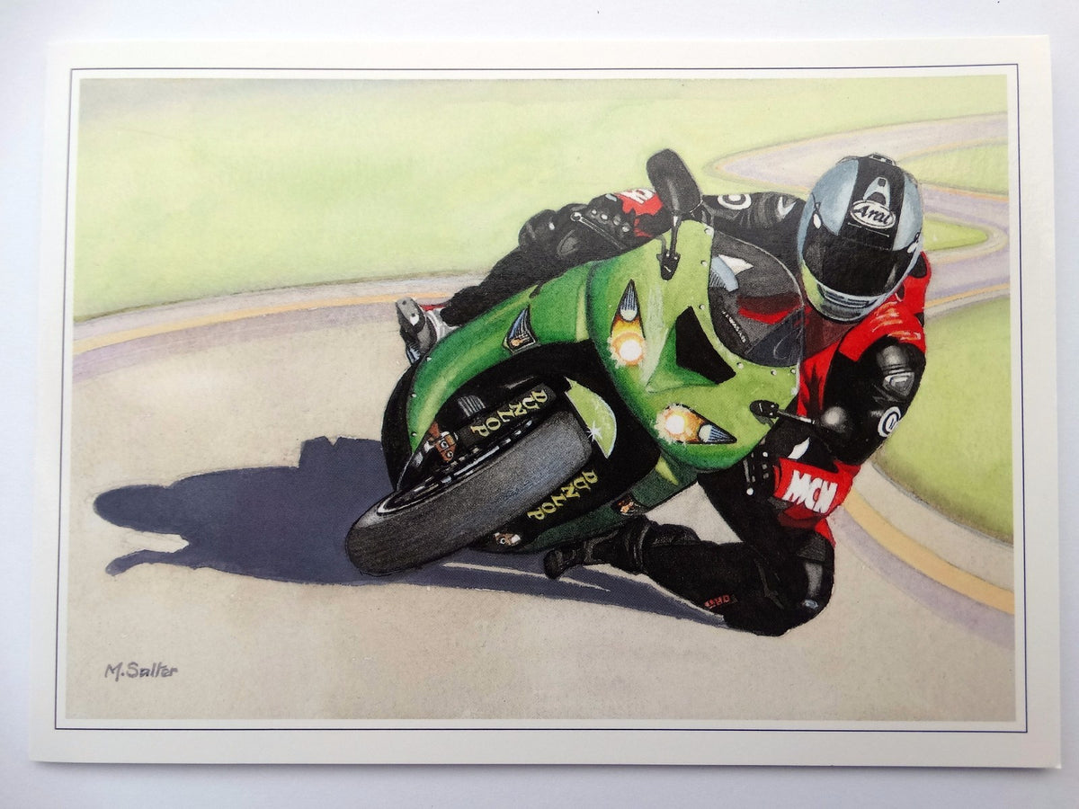 Kawasaki ZX-10R Ninja Card (2006) Motorbike Design Open Blank Birthday Christmas