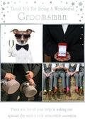Groomsman Wedding Day Card Thank You For Being A Wonderful Modern Photo Design