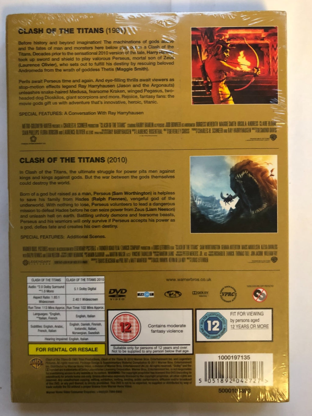 Clash of the Titans (1981)Clash of the Titans (2010) (2011) Desmo DVD Region 2
