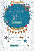 Son 30th Birthday Card 30 Today Bunting Happy Design Lovely Verse