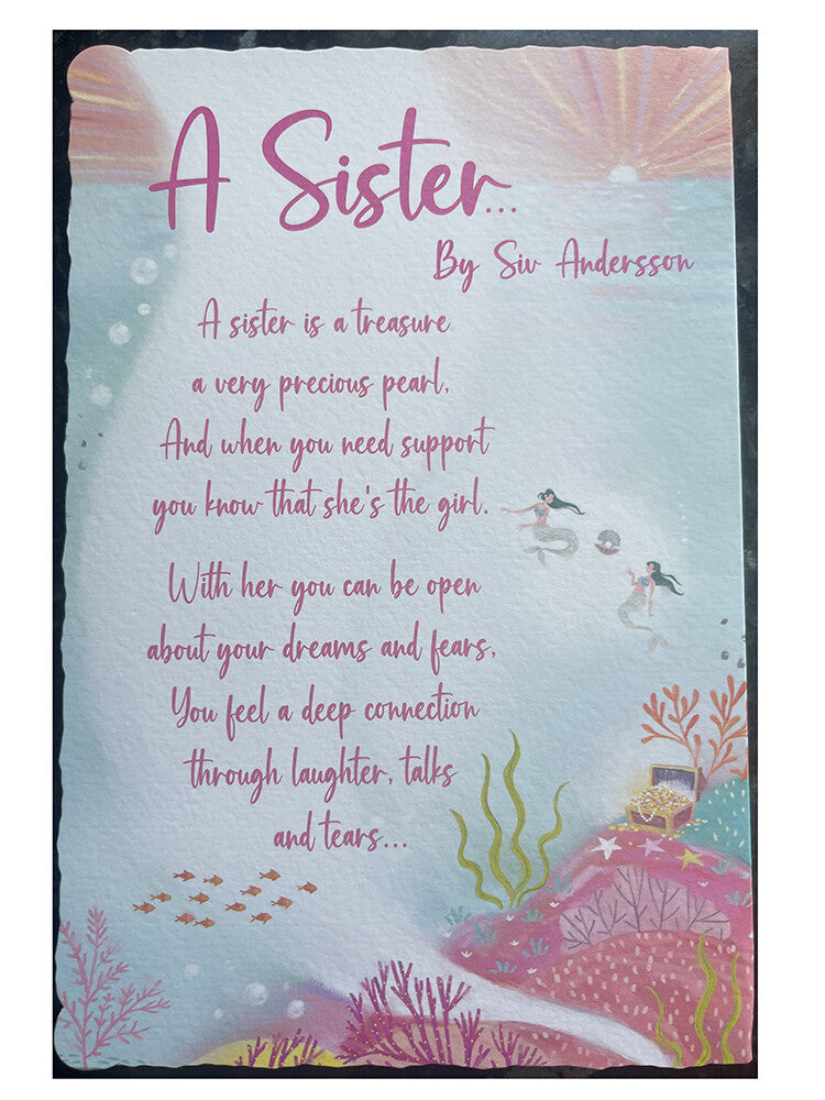 Sister By Siv Andersson High Sentiment Heartfelt Message Card Lovely Verse