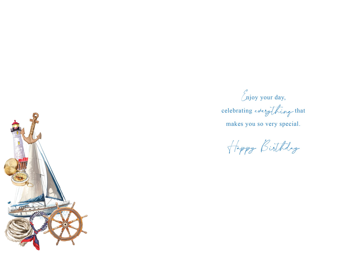 Happy 80th Birthday Card Male Foil Finish 8" x 6" Lovely Verse