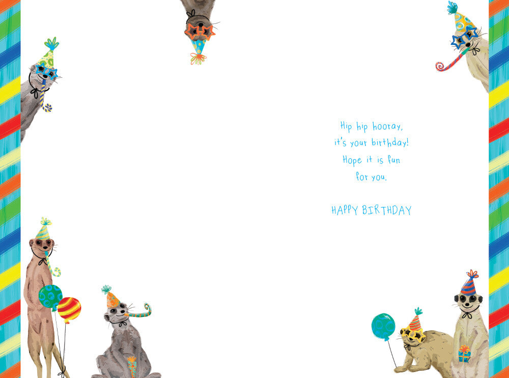 Nephew Birthday Card Meerkats 9" x 6" Lovely Verse