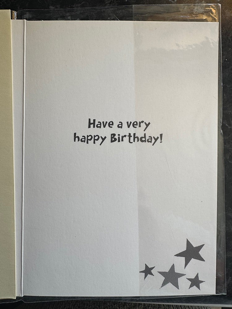 Open Male Happy Birthday Card Cute Cat For You A Star So Cool No.1